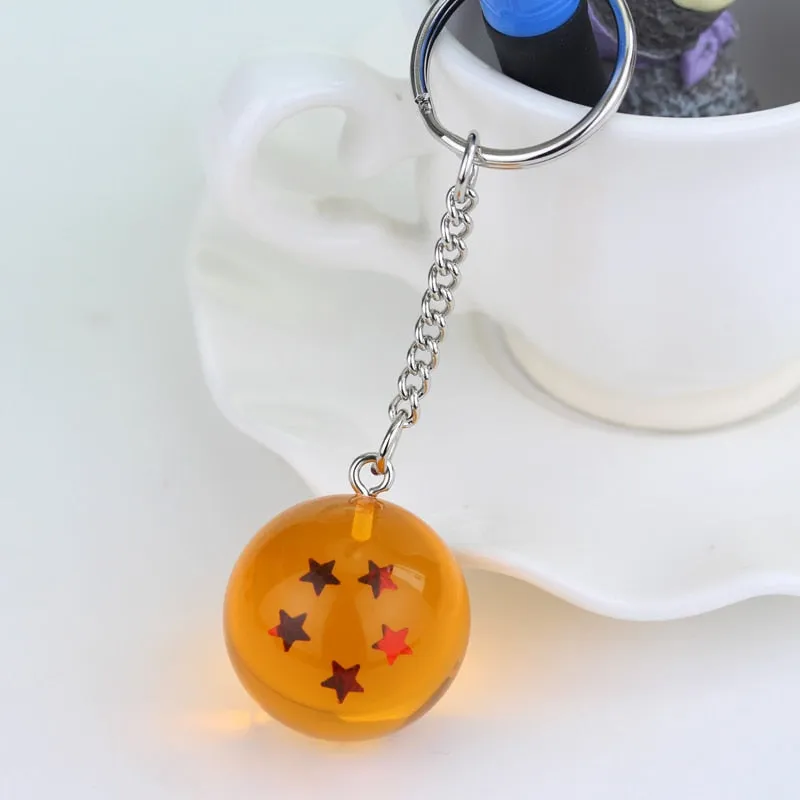 1-7 Stars Goku Star Spherical Keychain Men Car Women Bag Accessories