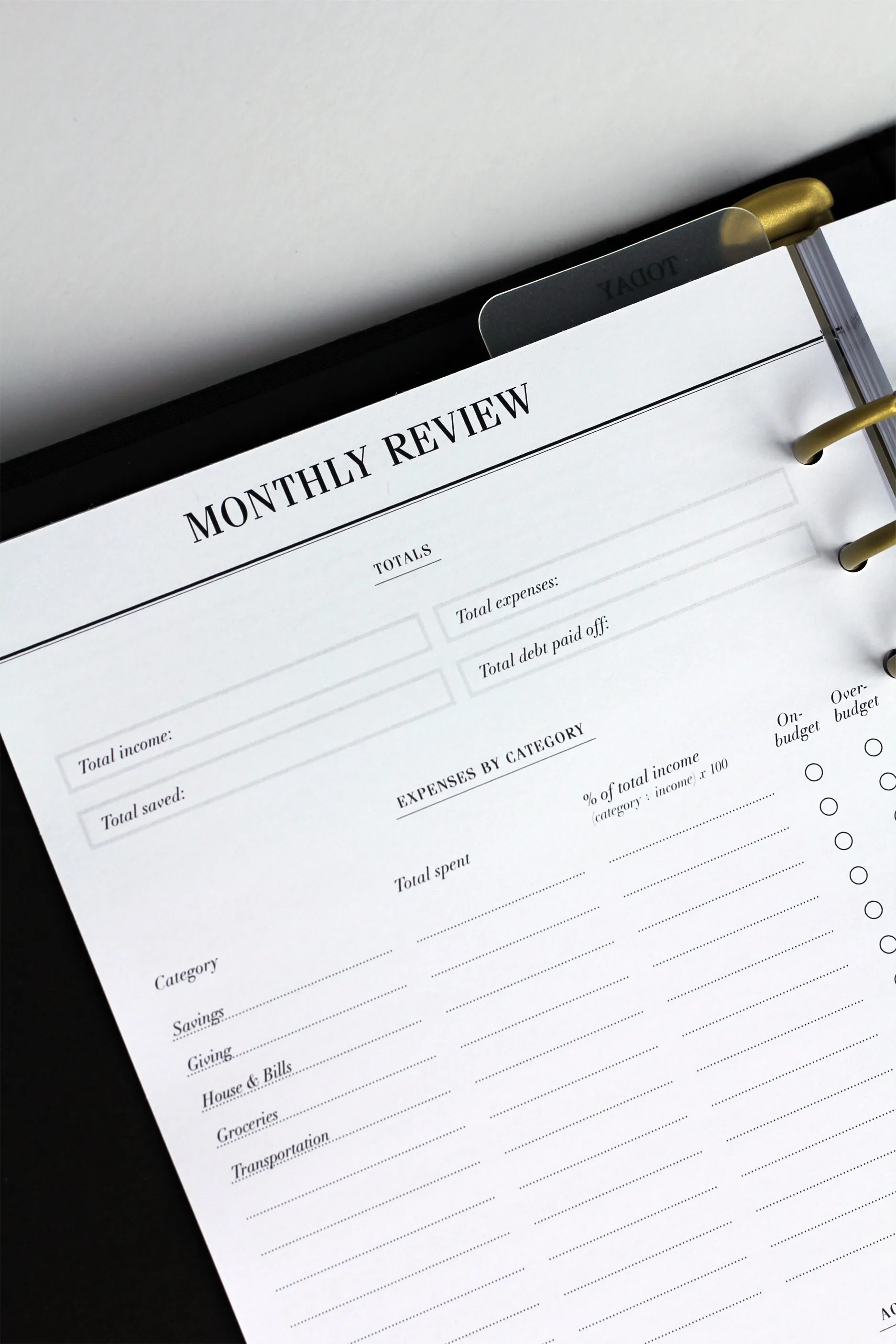 12 Month Budget Planner Inserts | A5 Finance Inserts