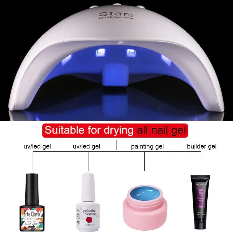 12W Nail Dryer Machine UV LED gel nail Lamp Portable Micro USB