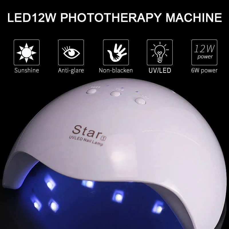 12W Nail Dryer Machine UV LED gel nail Lamp Portable Micro USB