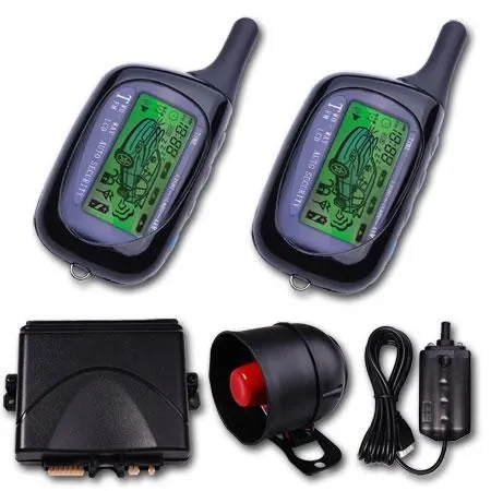 2 Way LCD Sensor Remote Alarms System Car Alarm