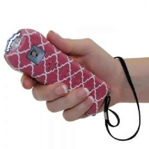 21,000,000 Volt Ladies Choice Designer Pink Stun Gun Flashlight QF