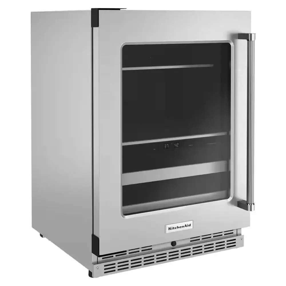 24 In. 14-Bottle Beverage Cooler in Stainless Steel