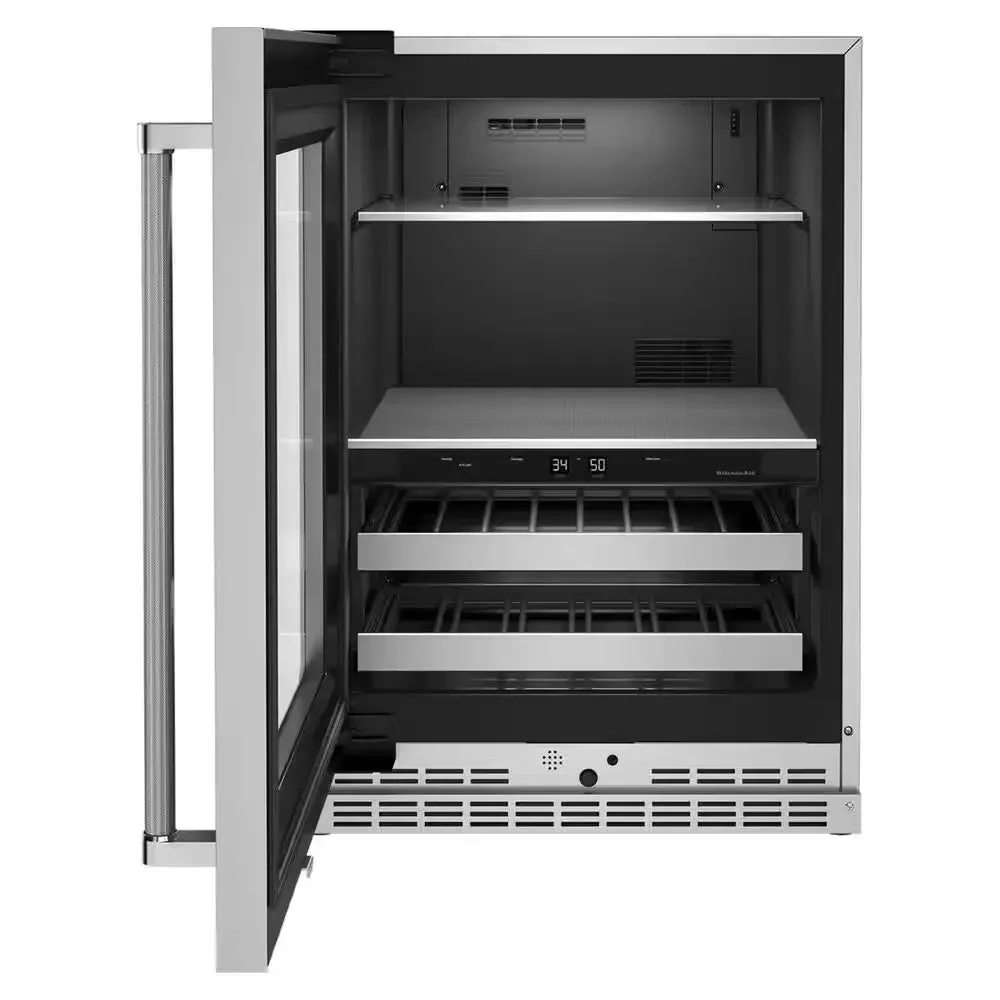 24 In. 14-Bottle Beverage Cooler in Stainless Steel
