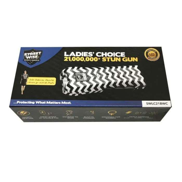 25 Units Streetwise Black and White Ladies Choice Stun Gun