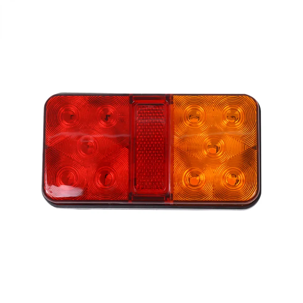 2PCS 12V 24V 10 LED Tail Light Taillight Turn Signal Indicator Stop Lamp Rear Brake Light for Car Truck Trailer Caravan
