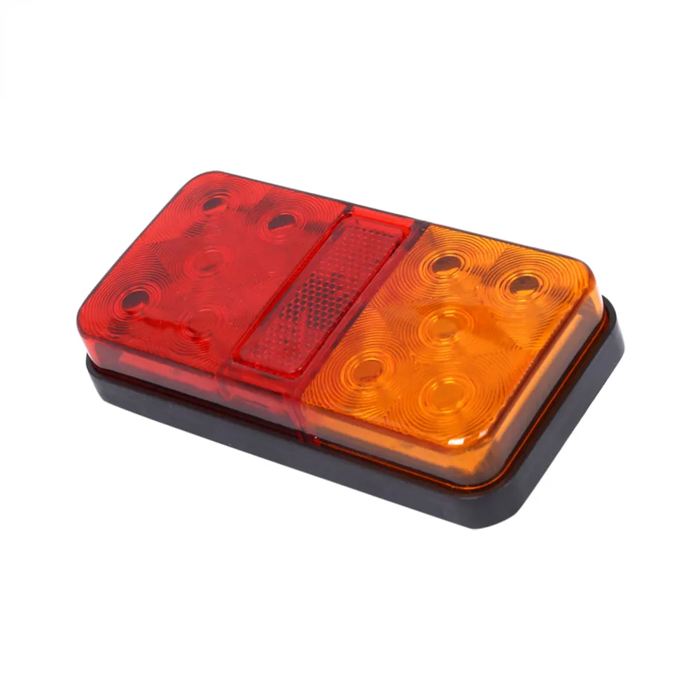 2PCS 12V 24V 10 LED Tail Light Taillight Turn Signal Indicator Stop Lamp Rear Brake Light for Car Truck Trailer Caravan