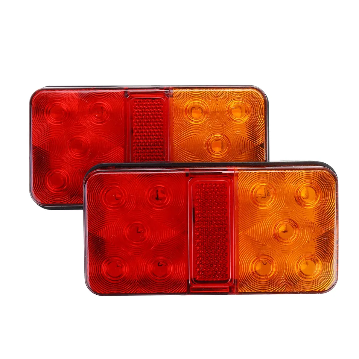 2PCS 12V 24V LED Tail Light Taillight Turn Signal Indicator Stop Lamp Rear Brake Light for Car Truck Trailer Caravan