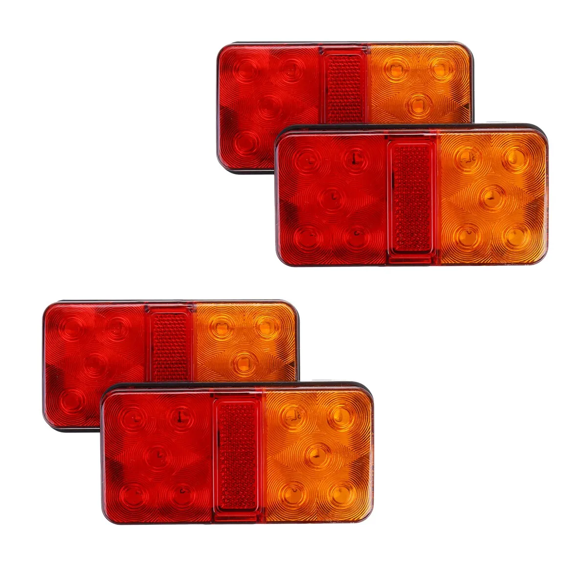 2PCS 12V 24V LED Tail Light Taillight Turn Signal Indicator Stop Lamp Rear Brake Light for Car Truck Trailer Caravan