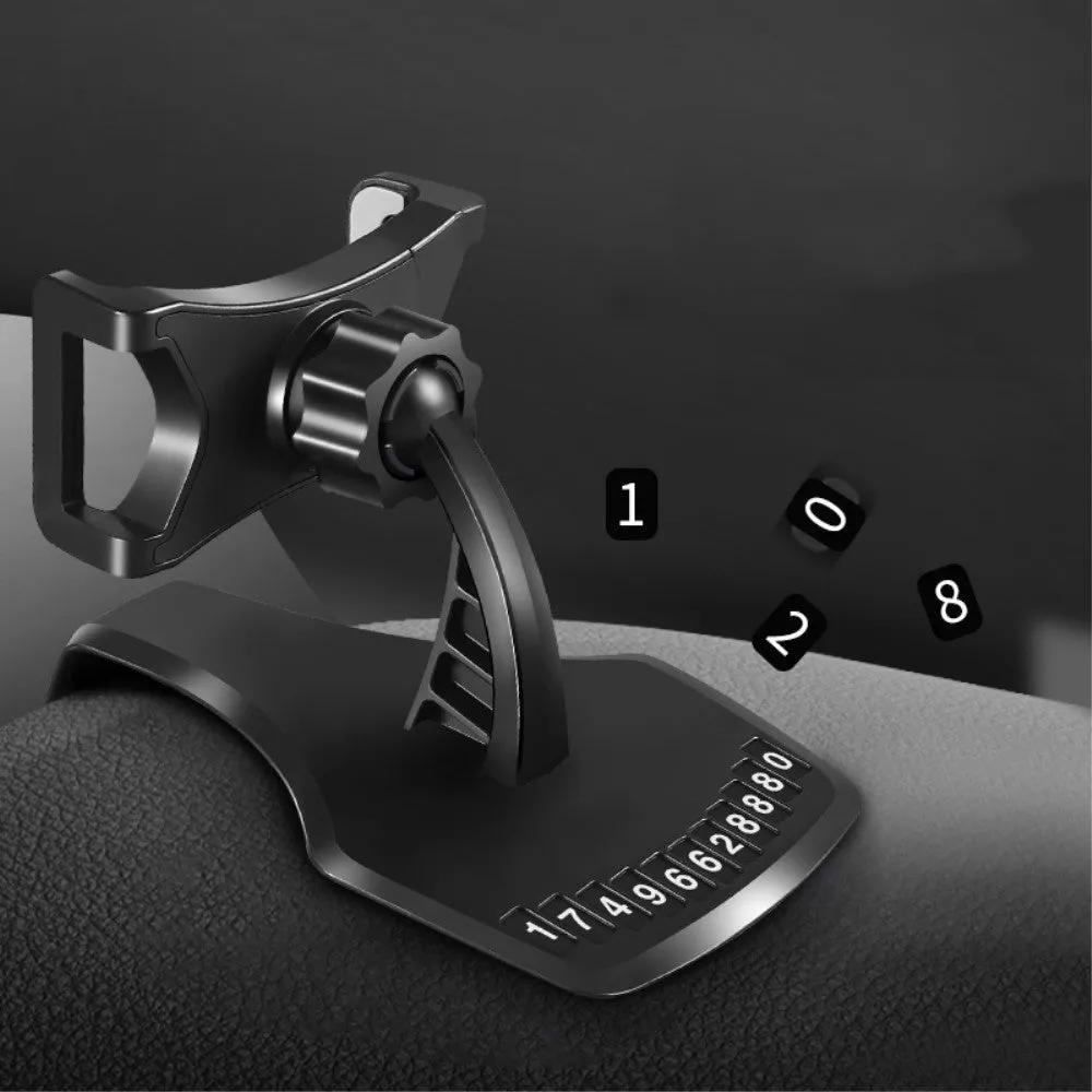 3 in 1 Car GPS Smartphone Holder: Dashboard / Visor Clamp   AC Grid Clip for Alcatel One Touch Idol 2 Mini - Black