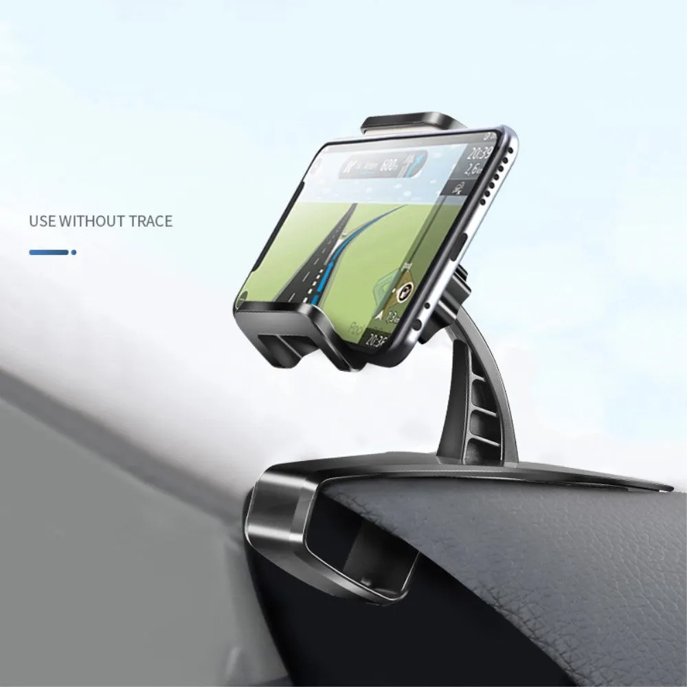 3 in 1 Car GPS Smartphone Holder: Dashboard / Visor Clamp   AC Grid Clip for Alcatel One Touch Idol 2 Mini - Black