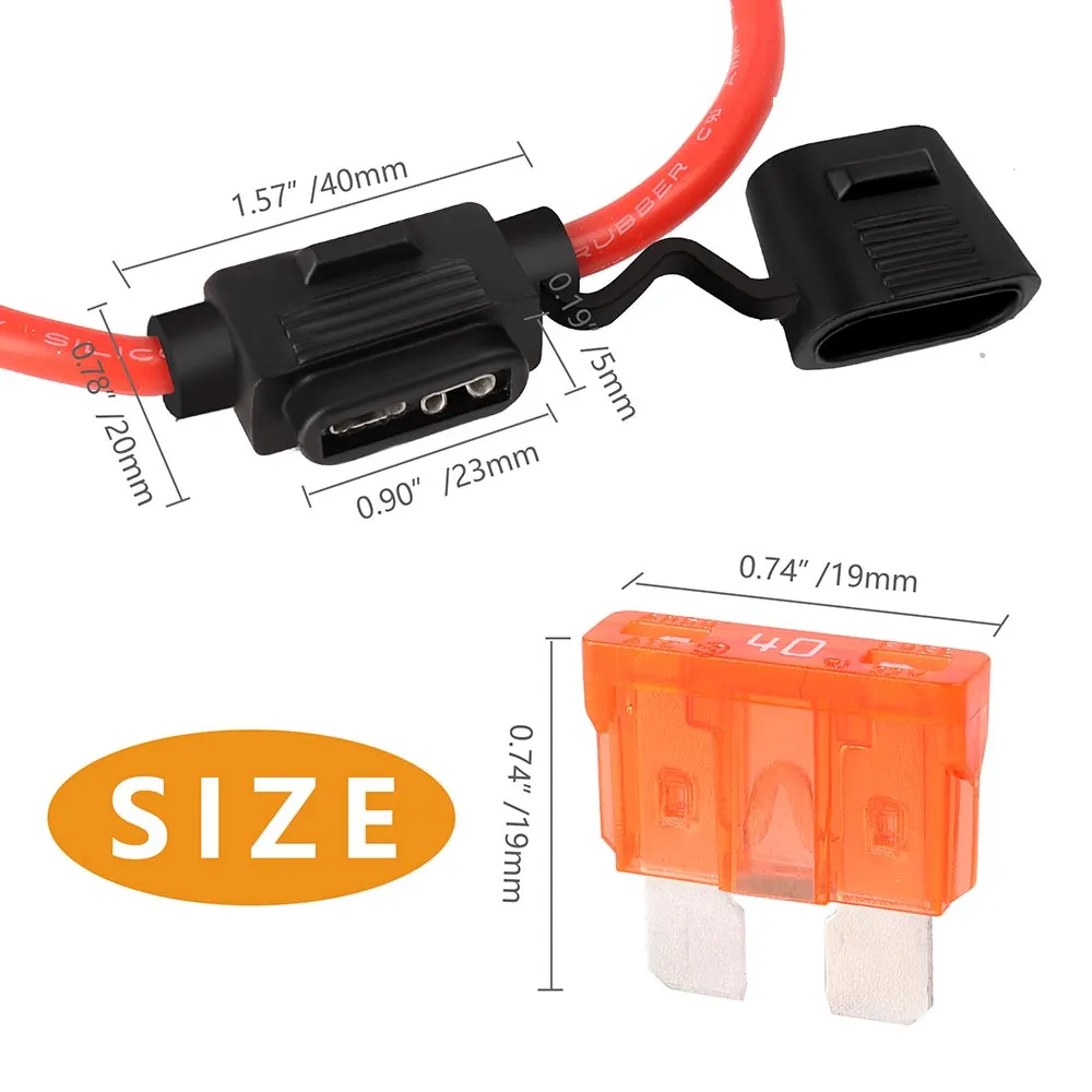 4 Pack 10 Gauge Wire Inline Fuse Holders