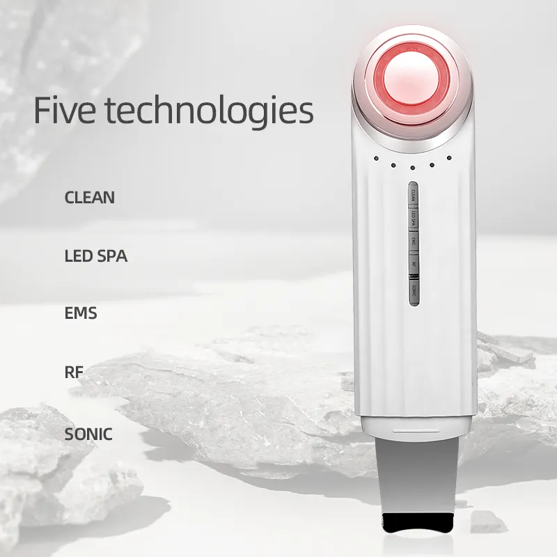 5-in-1 Complete Facial Spa Device with LED EMS RF and Ion Cleansing