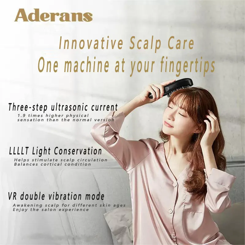 ADERANS LED light wave charm hair comb