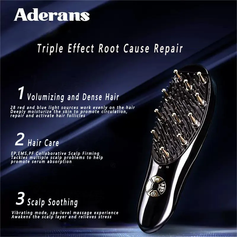 ADERANS LED light wave charm hair comb