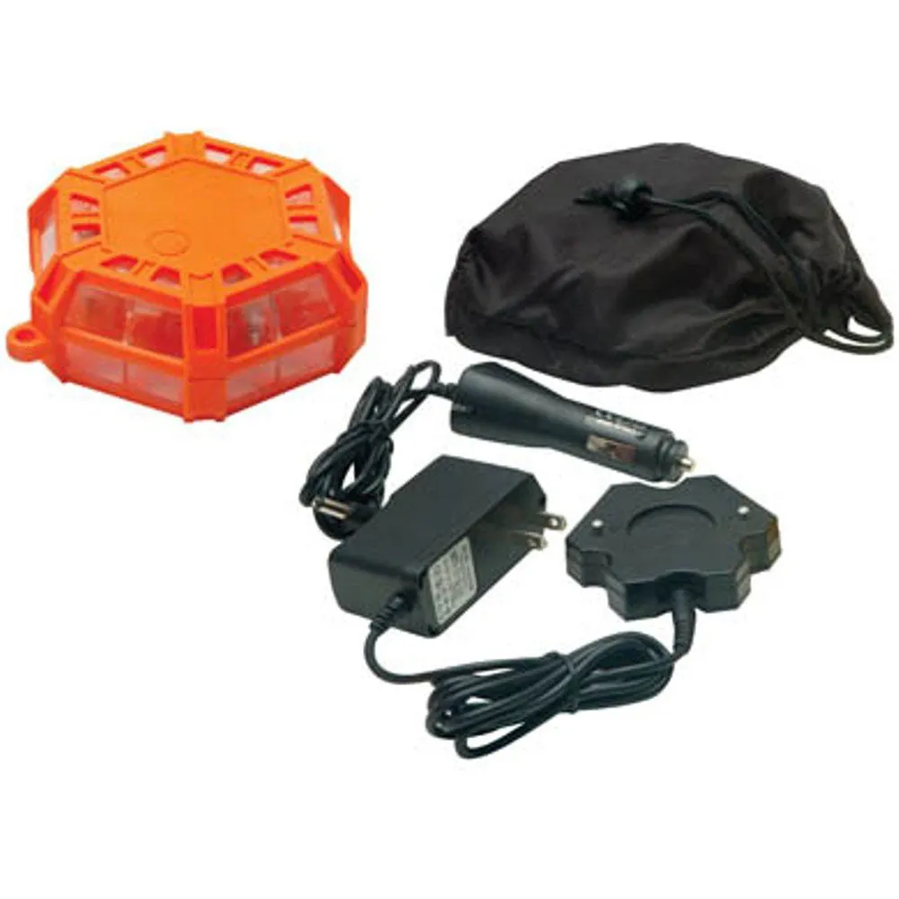 Aervoe 1165 Super Road Single Flare with Red LEDs, Safety Orange