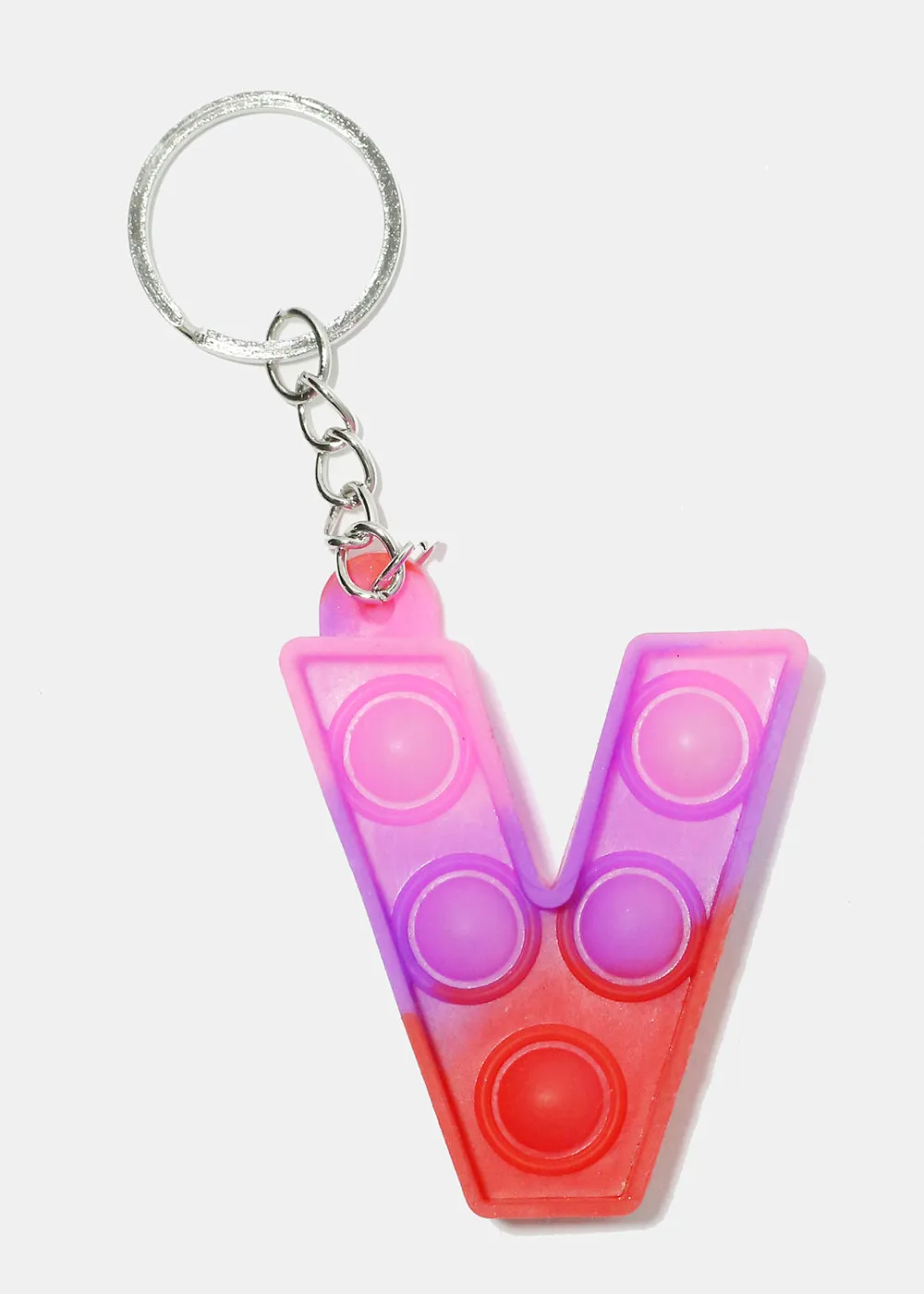 Alphabet Push Pop Keychain
