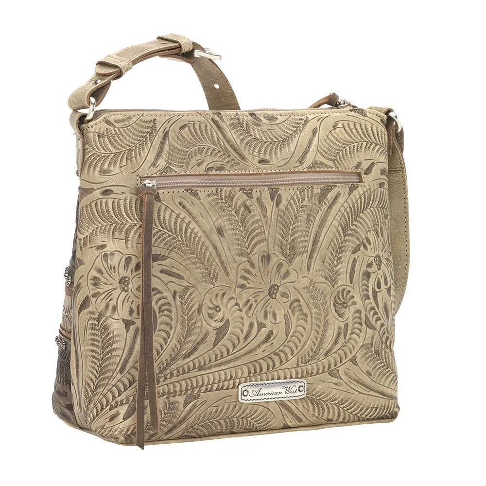 American West Saddle Ridge Zip Top Shoulder Bag Style 2652170