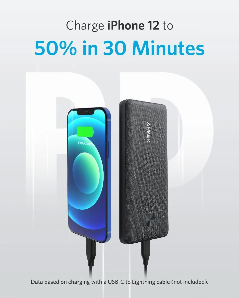 Anker PowerCore III Sense 10000mAh USB-C PD Power Bank Slim Portable Charger