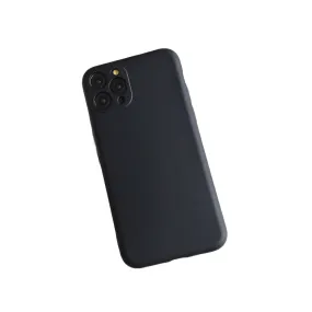 Anymob iPhone Black Liquid Silicone Case Fashion Solid Color Soft Shockproof Back Cover