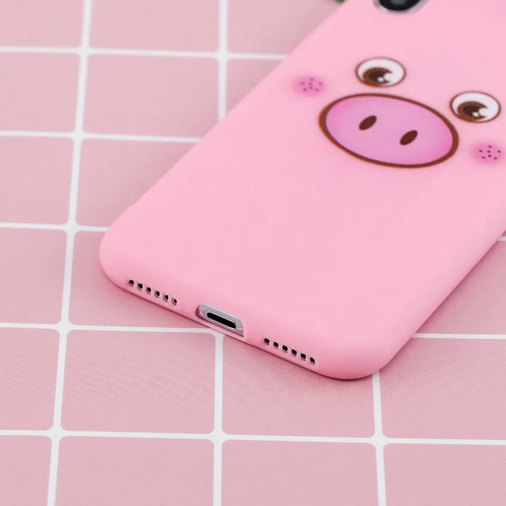 Anymob iPhone Blue Cat 3D Toys Case Soft Silicone Cartoon Cover