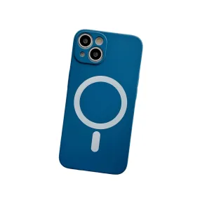 Anymob iPhone Blue Silicone Magnetic Case Shockproof Phone Cover