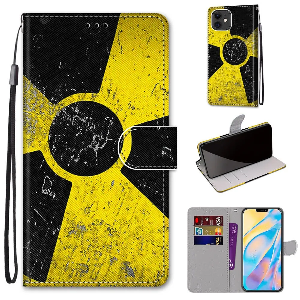 Anymob iPhone Case Brown Cat Lovely Cartoon Cat Phone Bag Flip Wallet Leather Protection Cover