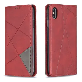 Anymob iPhone Case Red Flip Wallet Luxury Vintage Business Leather Magnetic Phone Bag