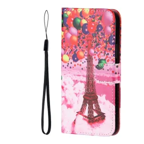 Anymob iPhone Case Red Paris Flip Painted Wallet Leather Cover