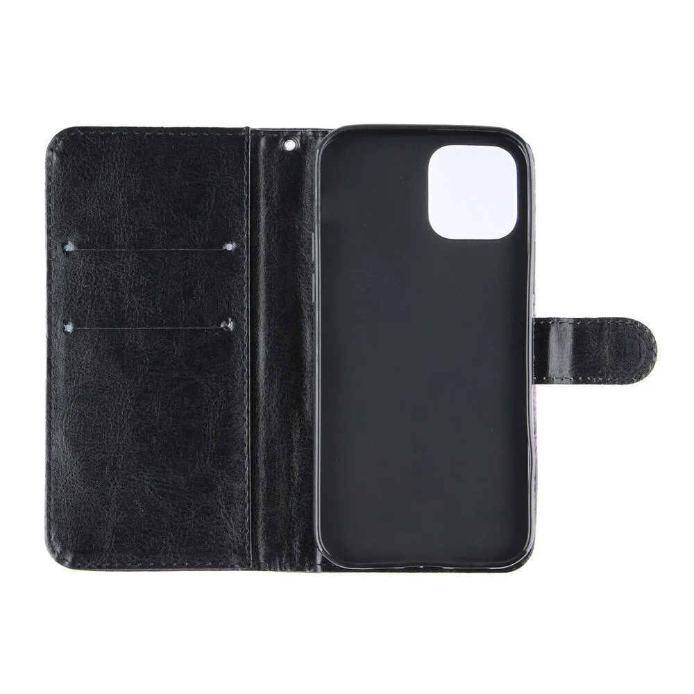 Anymob iPhone Case Red Paris Flip Painted Wallet Leather Cover