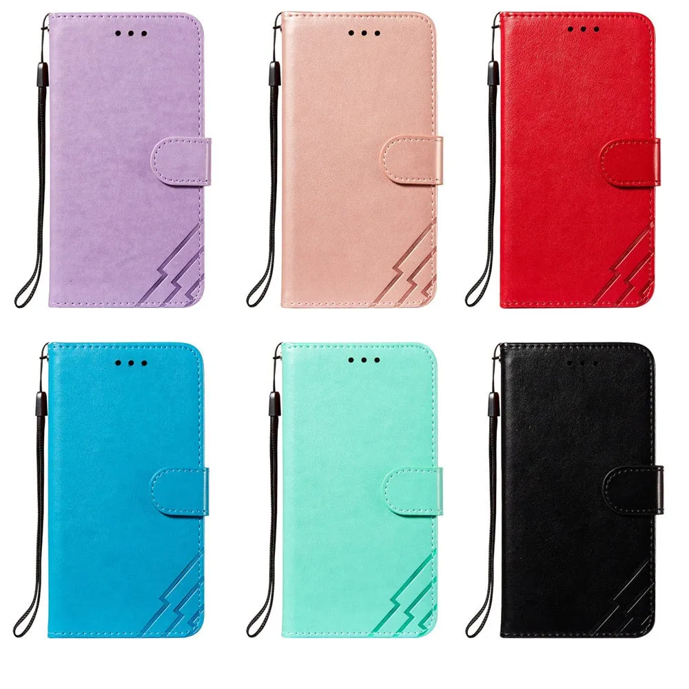 Anymob iPhone Case Turquoise Solid Color Leather Fashion Magnetic Flip Wallet Cover