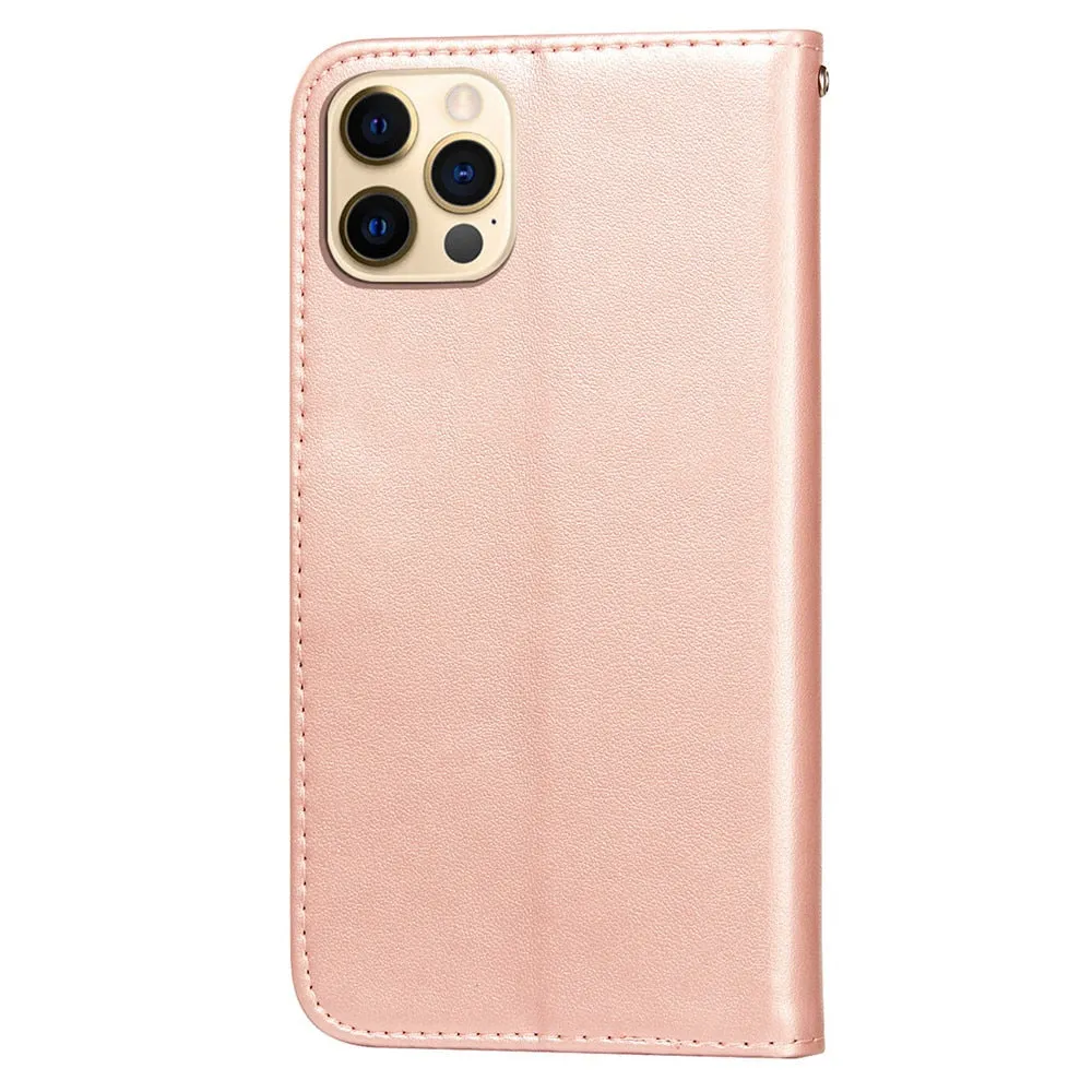Anymob iPhone Case Turquoise Solid Color Leather Fashion Magnetic Flip Wallet Cover