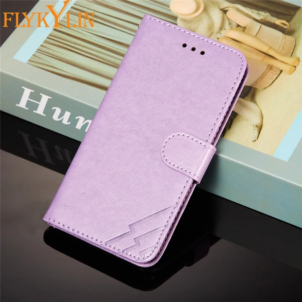Anymob iPhone Case Turquoise Solid Color Leather Fashion Magnetic Flip Wallet Cover