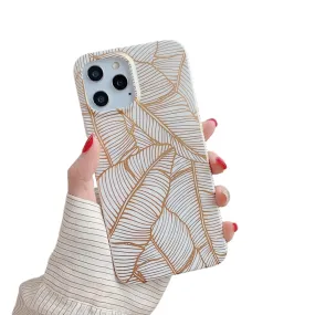 Anymob iPhone Coffee Leaf Marble Phone Case Soft Silicone Cover