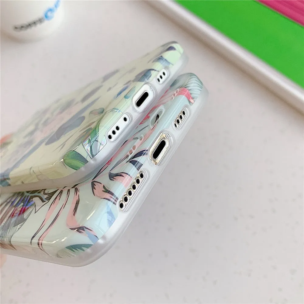 Anymob iPhone Coffee Leaf Marble Phone Case Soft Silicone Cover