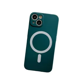 Anymob iPhone Dark Green Silicone Magnetic Case Shockproof Phone Cover