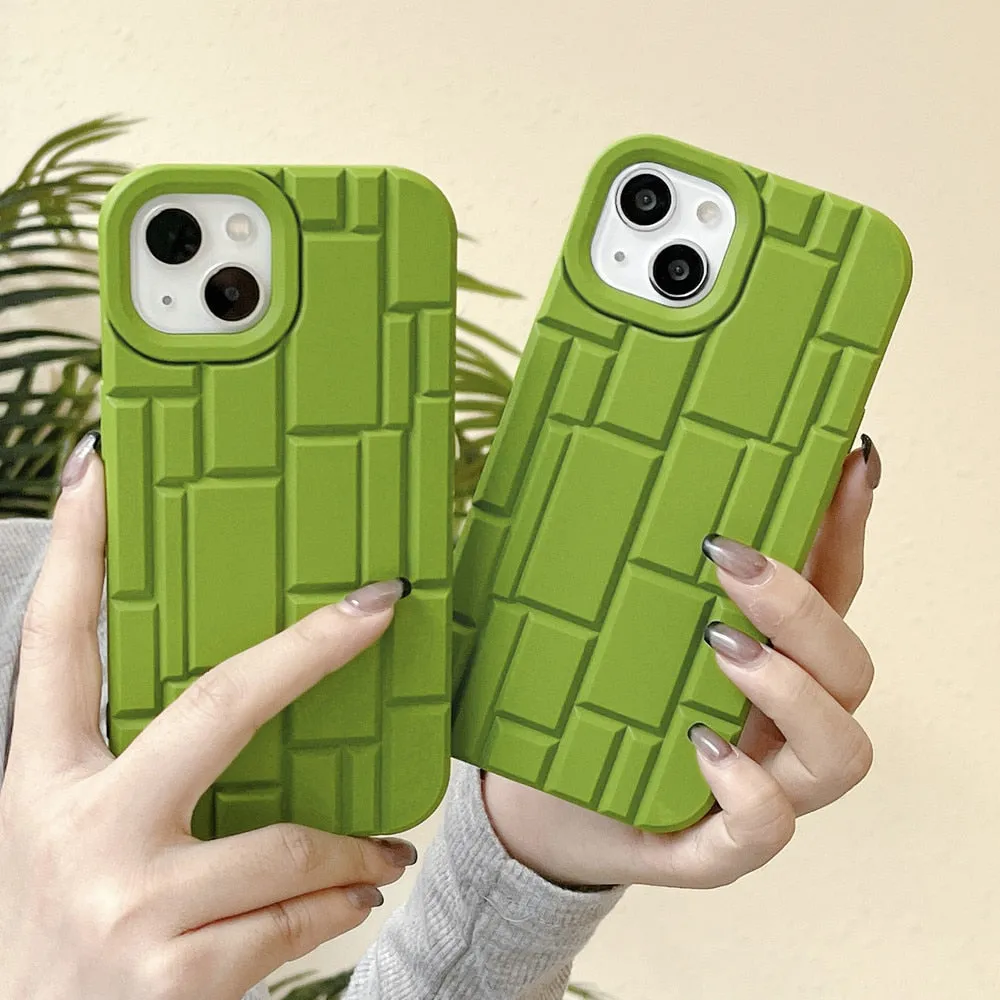Anymob iPhone Lavender Geometry Phone Case Soft Silicon Shockproof Cover
