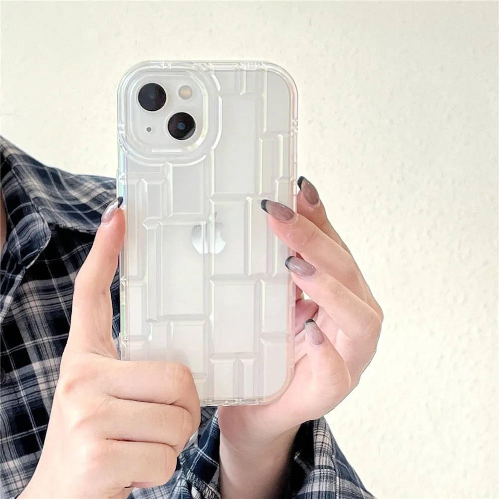 Anymob iPhone Lavender Geometry Phone Case Soft Silicon Shockproof Cover
