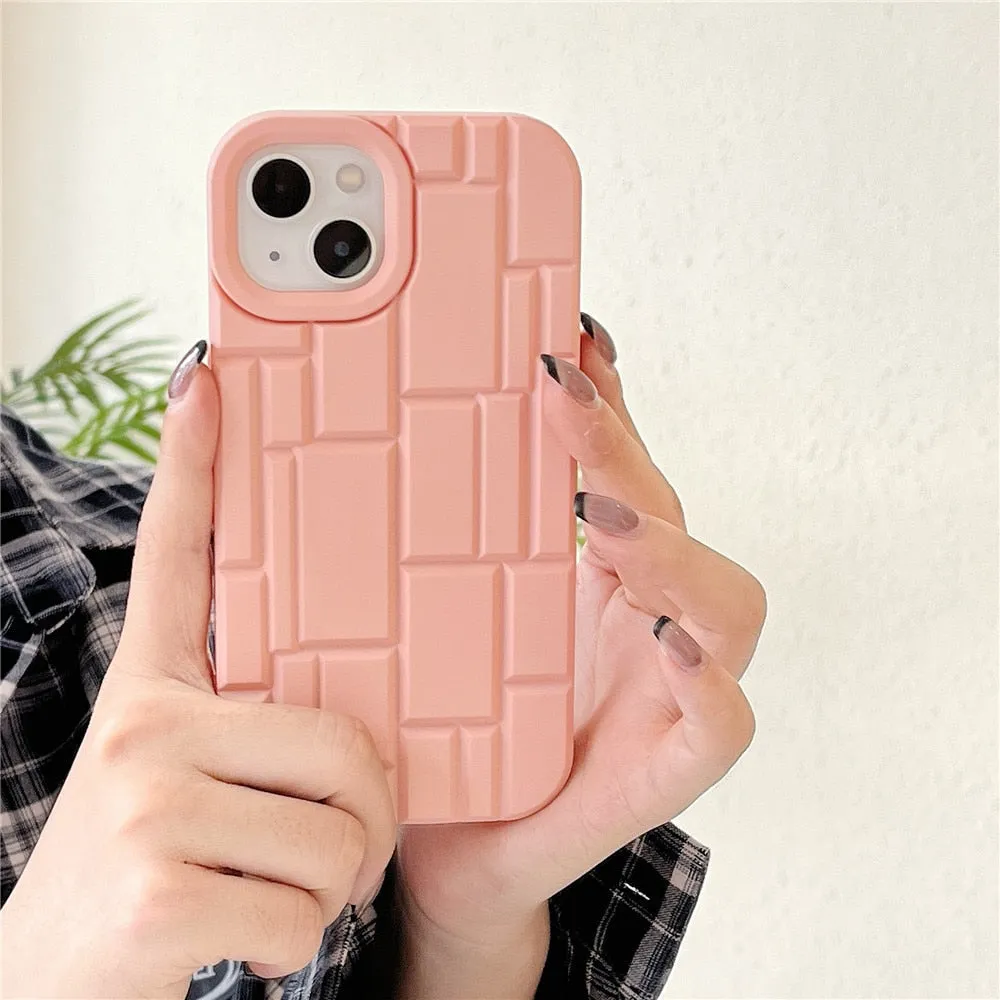 Anymob iPhone Lavender Geometry Phone Case Soft Silicon Shockproof Cover