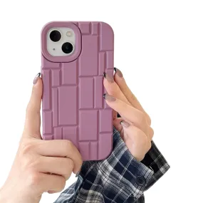 Anymob iPhone Lavender Geometry Phone Case Soft Silicon Shockproof Cover