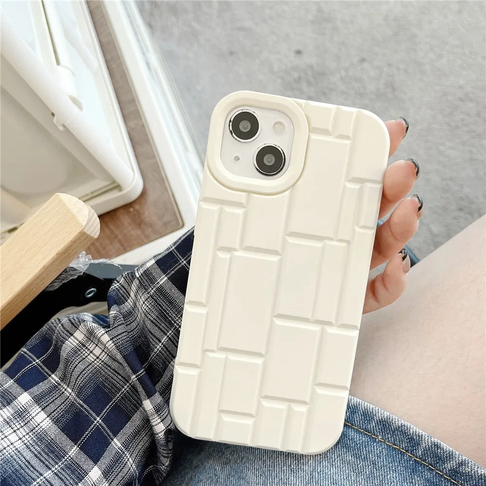Anymob iPhone Lavender Geometry Phone Case Soft Silicon Shockproof Cover