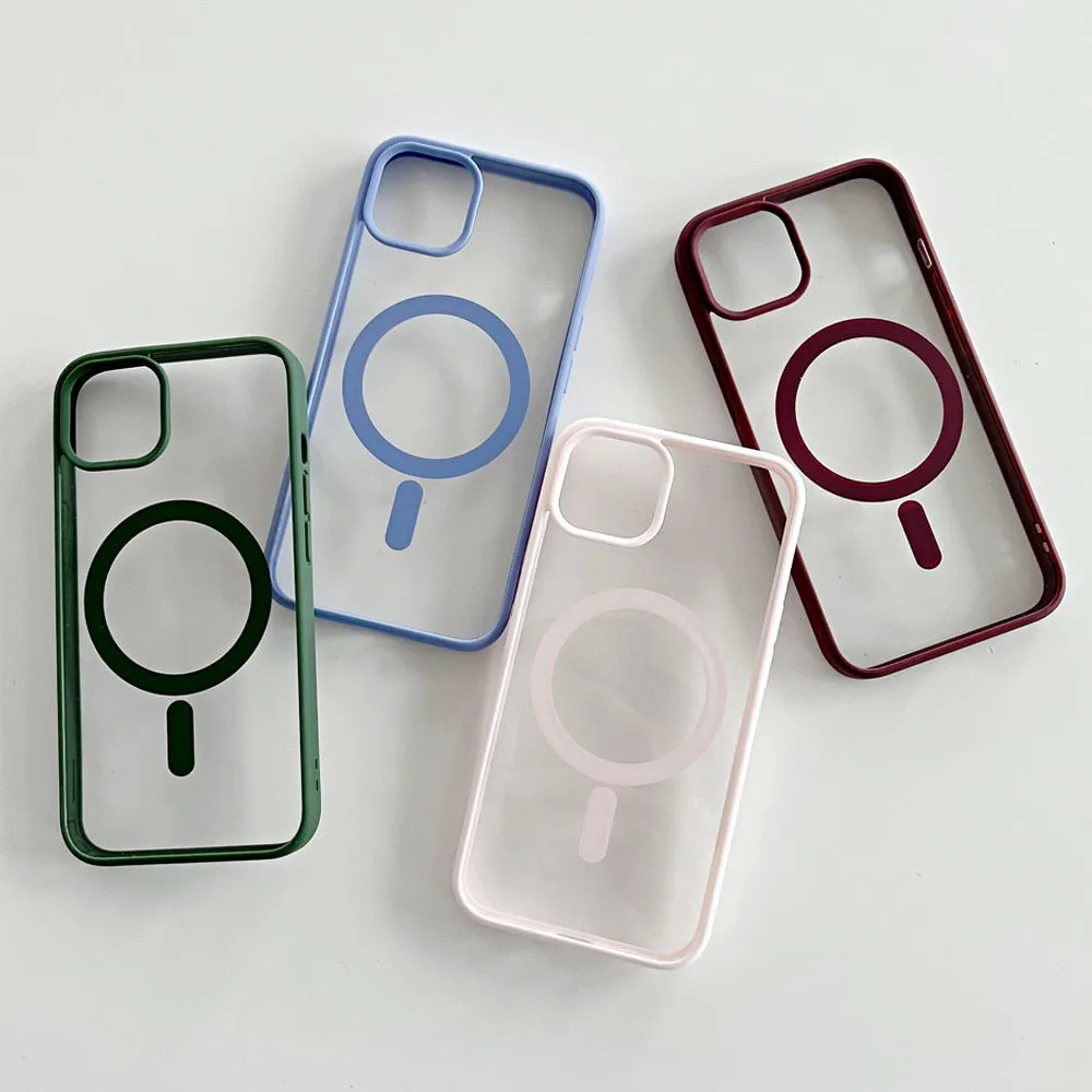 Anymob iPhone Light Blue Magnetic Pattern Case Soft Phone Cover