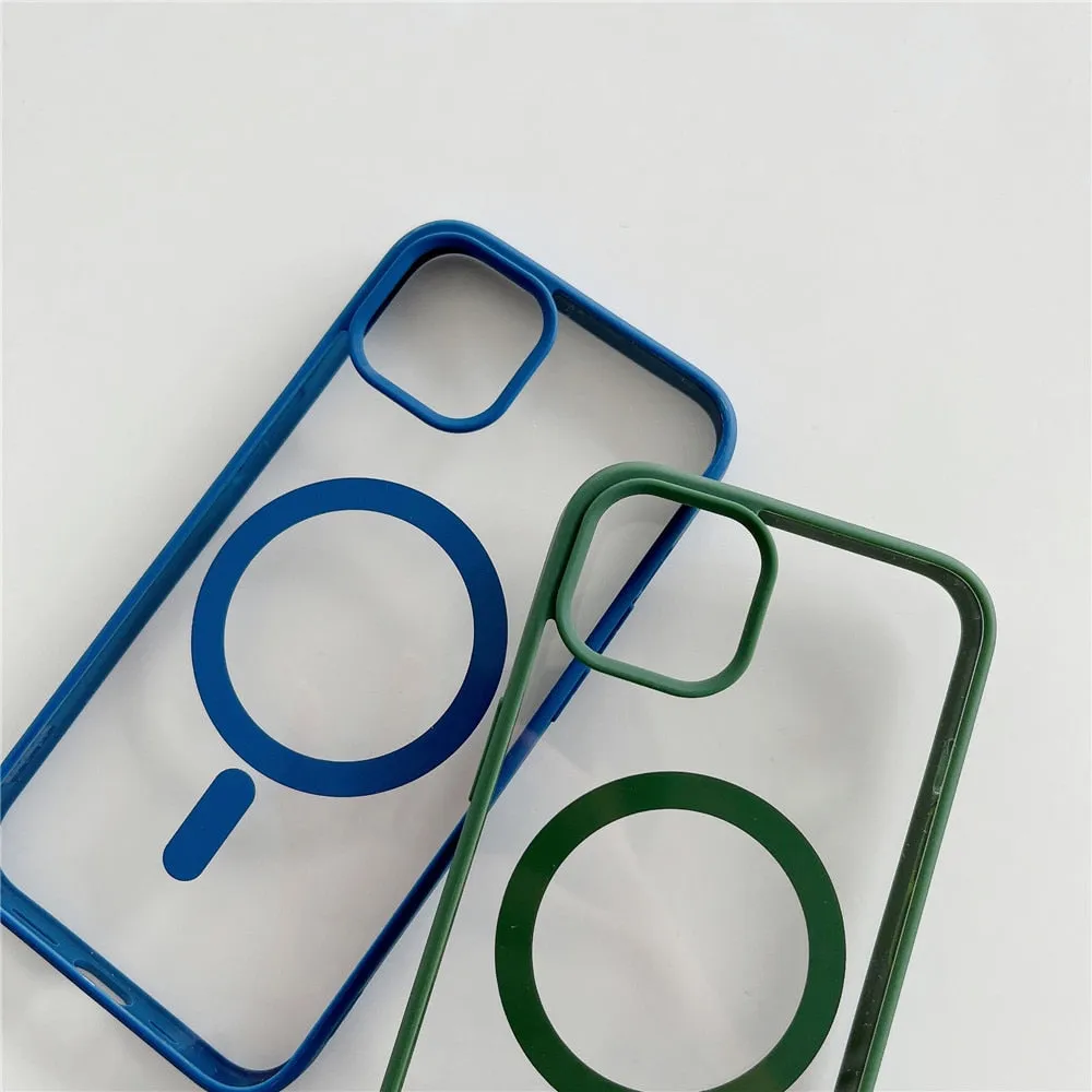 Anymob iPhone Light Blue Magnetic Pattern Case Soft Phone Cover