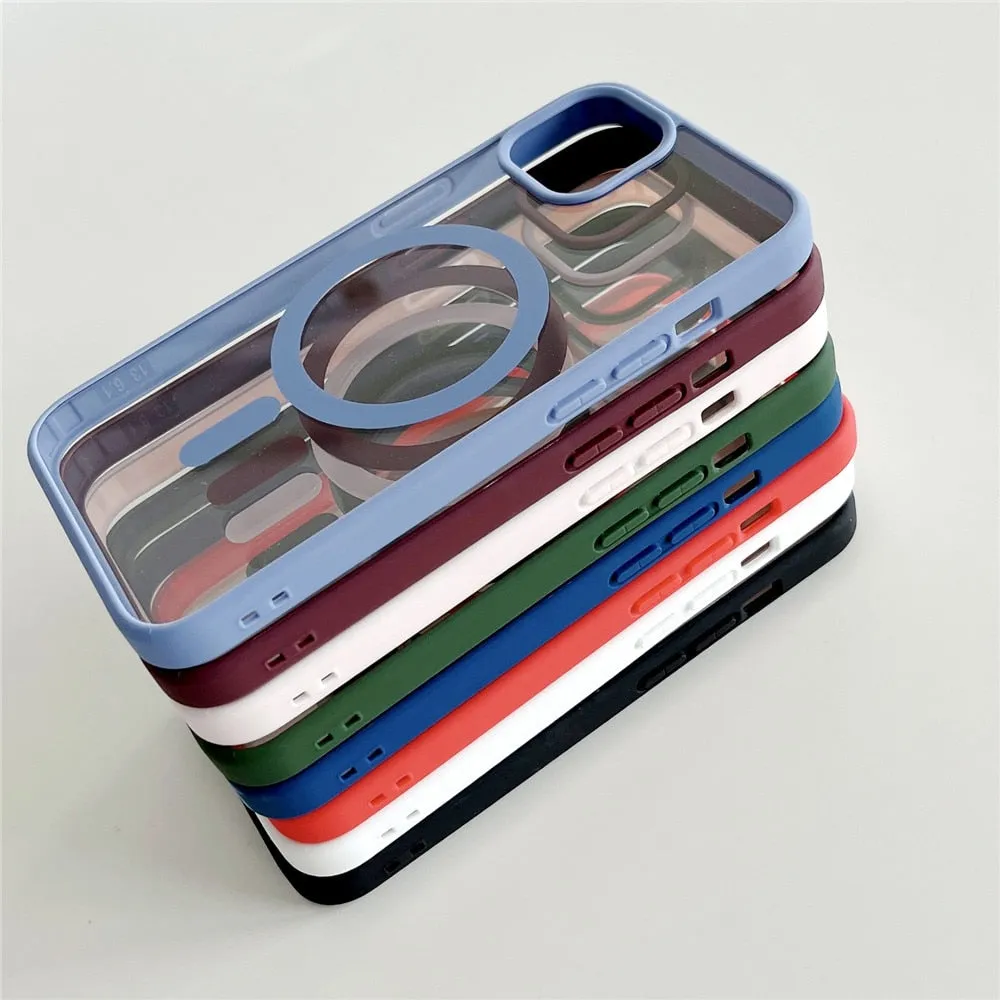 Anymob iPhone Light Blue Magnetic Pattern Case Soft Phone Cover