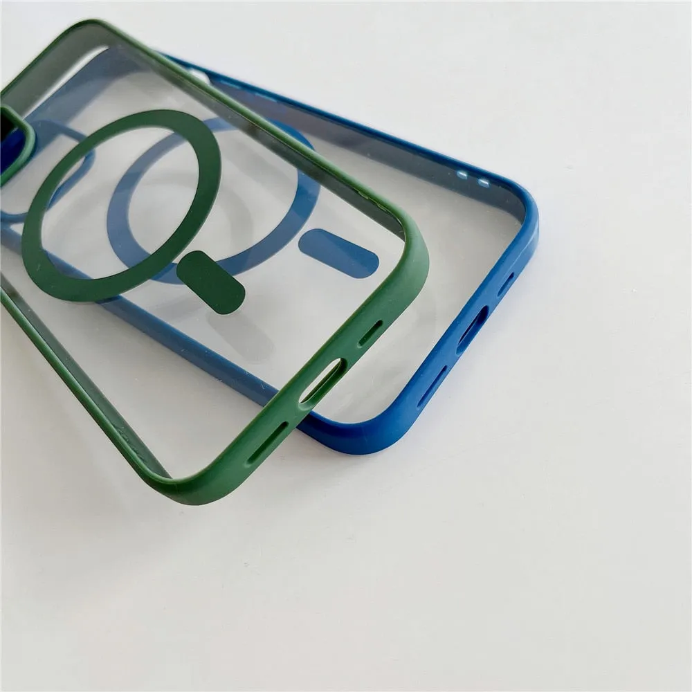 Anymob iPhone Light Blue Magnetic Pattern Case Soft Phone Cover