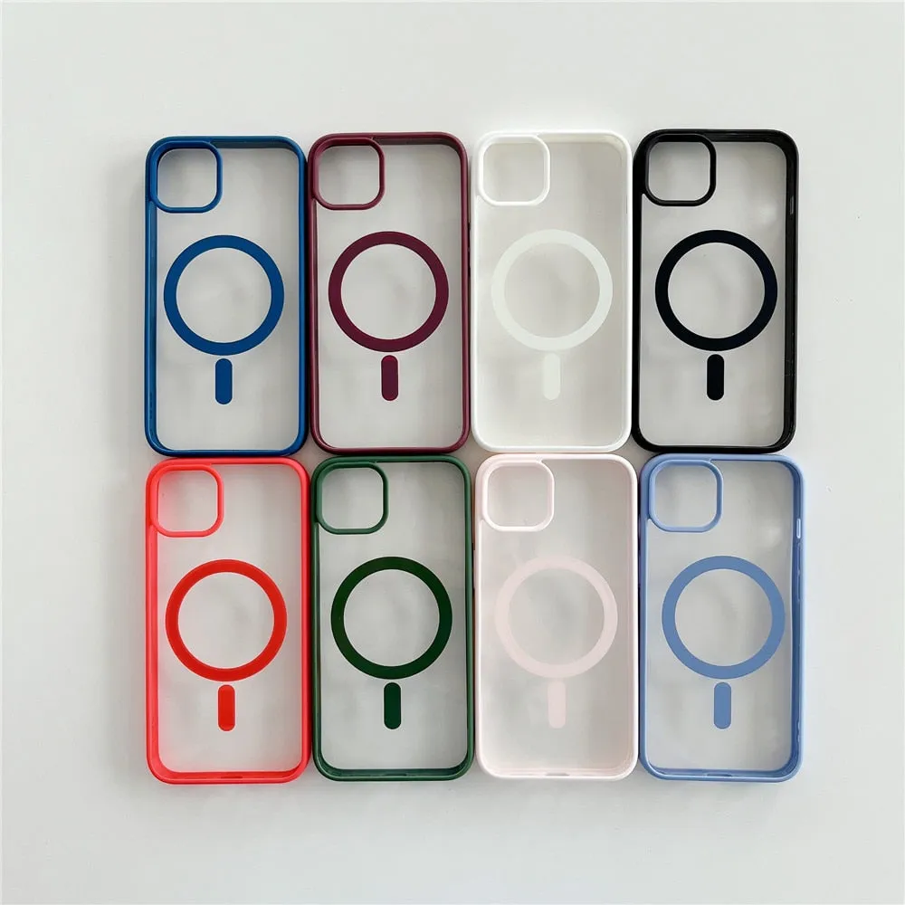 Anymob iPhone Light Blue Magnetic Pattern Case Soft Phone Cover