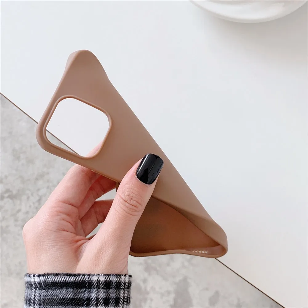 Anymob iPhone Navy Blue Silicone Plain Phone Case Soft Candy Cover