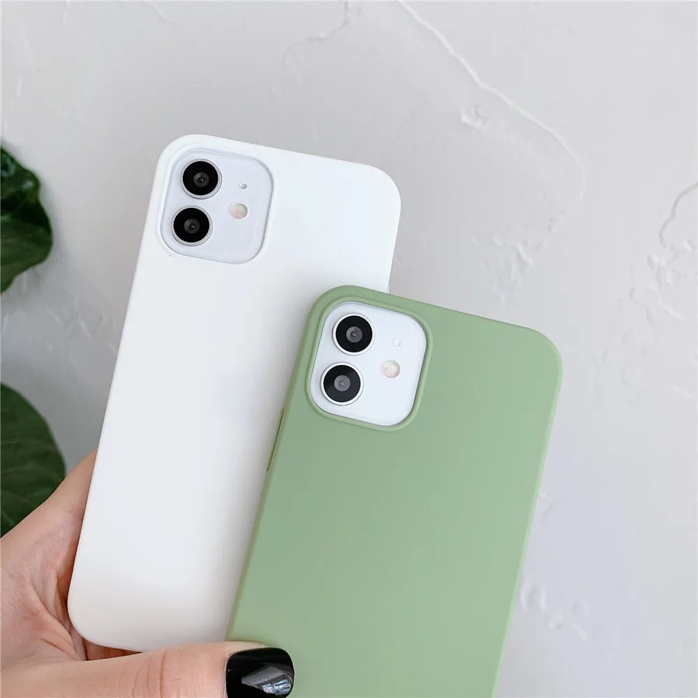 Anymob iPhone Navy Blue Silicone Plain Phone Case Soft Candy Cover