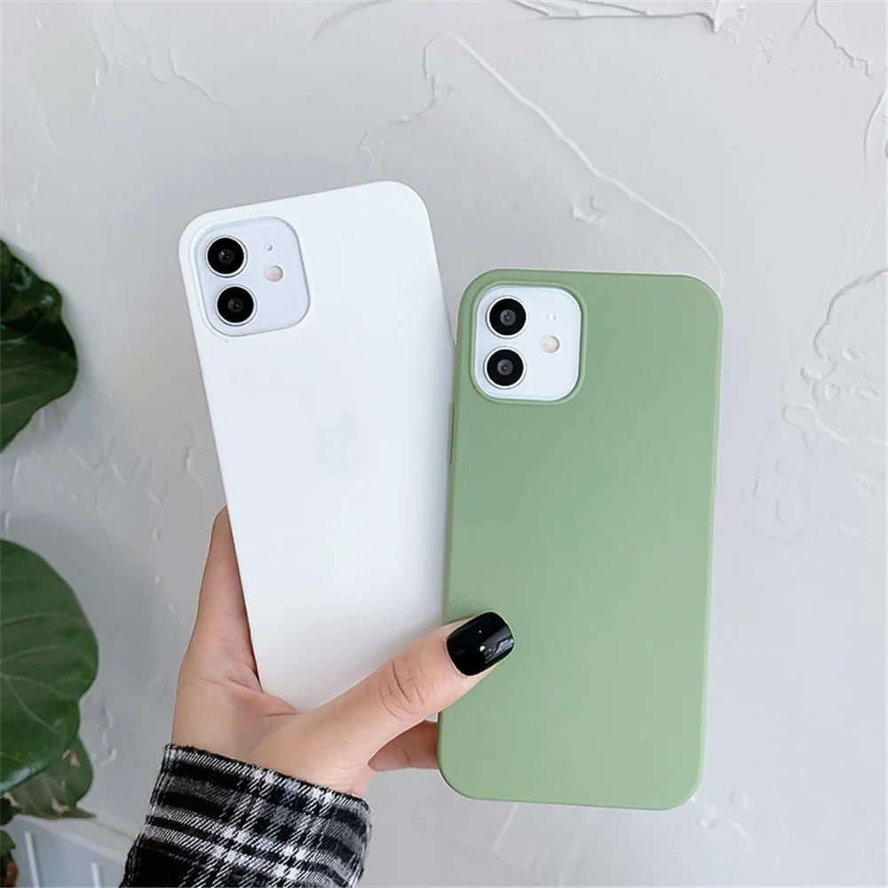 Anymob iPhone Navy Blue Silicone Plain Phone Case Soft Candy Cover