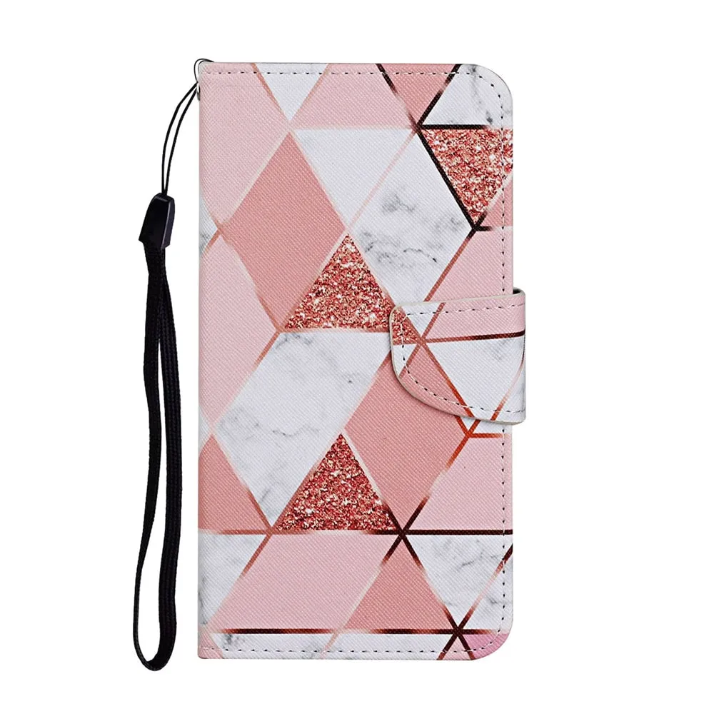 Anymob iPhone Pink Butterfly Flip Leather Phone Case With Wallet Slot Cases Cover